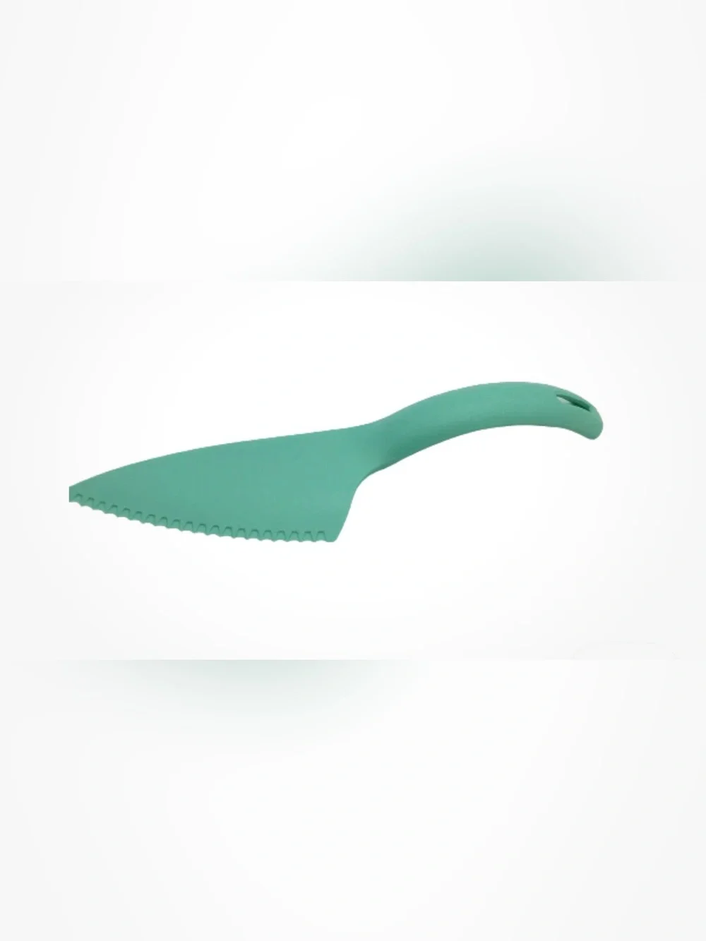 TUPPERWARE SERRATED EDGE CAKE KNIFE PIE SERVER CUT N SERVE PASTRY MINT GREEN NEW
